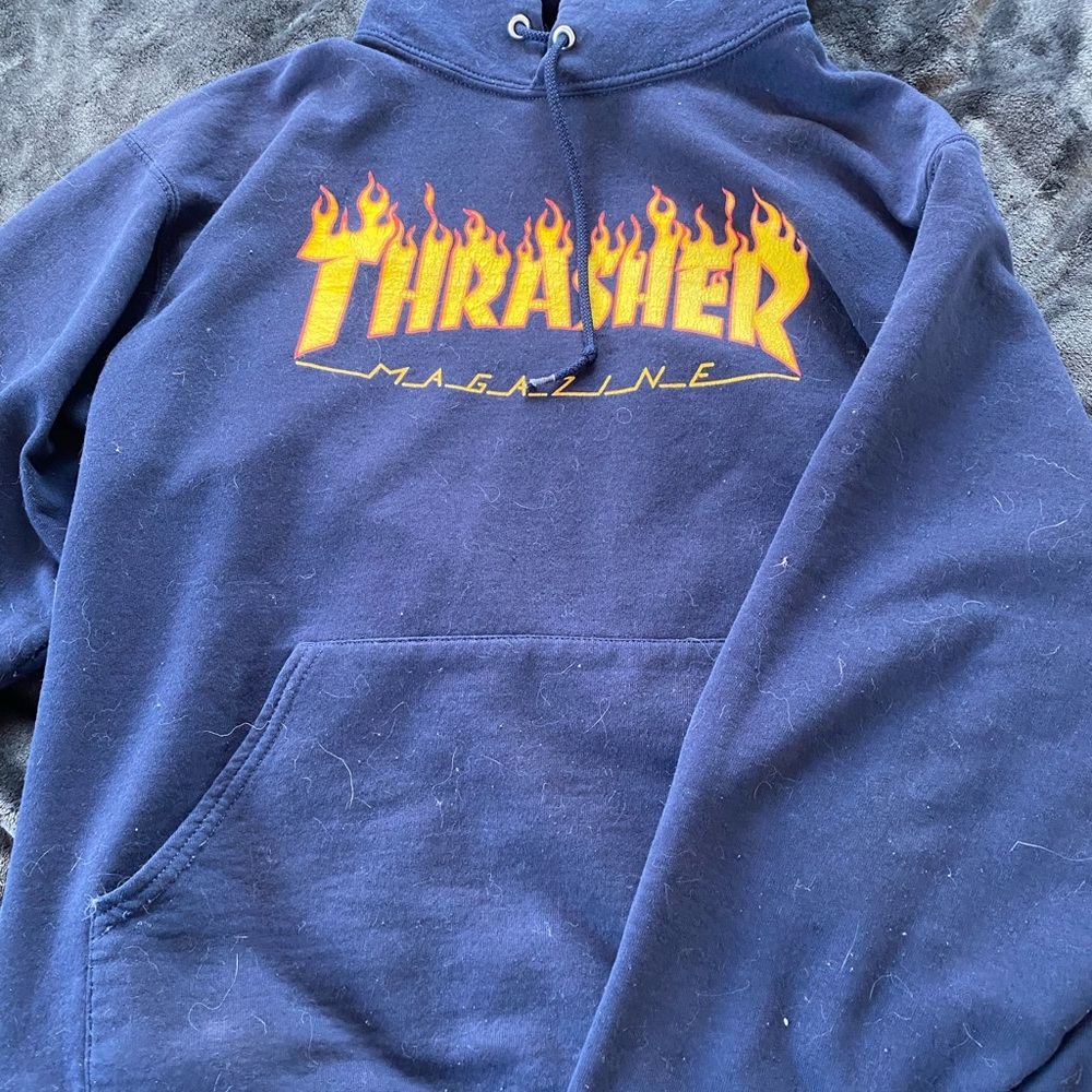 Navy Blue Thrasher Hoodie